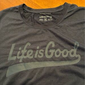 Life Is Good Men's Dark Blue Short Sleeve Tee